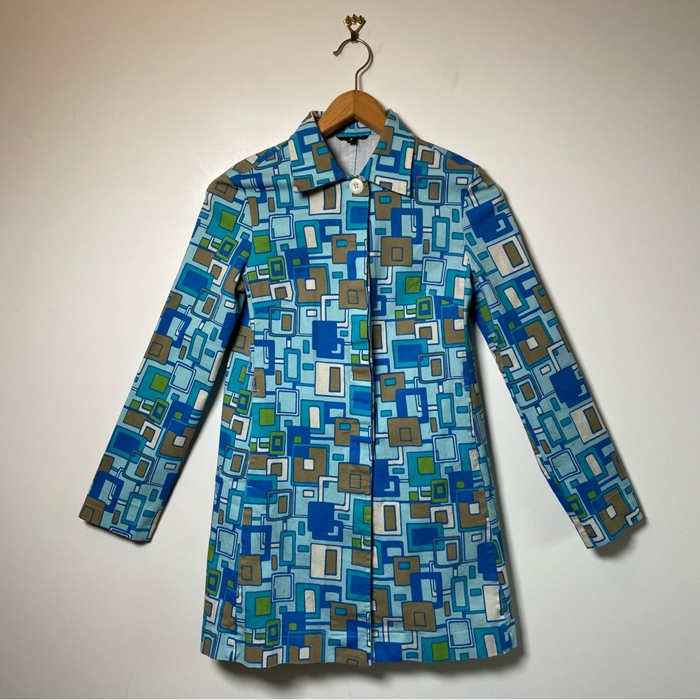 Vintage ZINC Y2K Psychedelic Pattern Coat